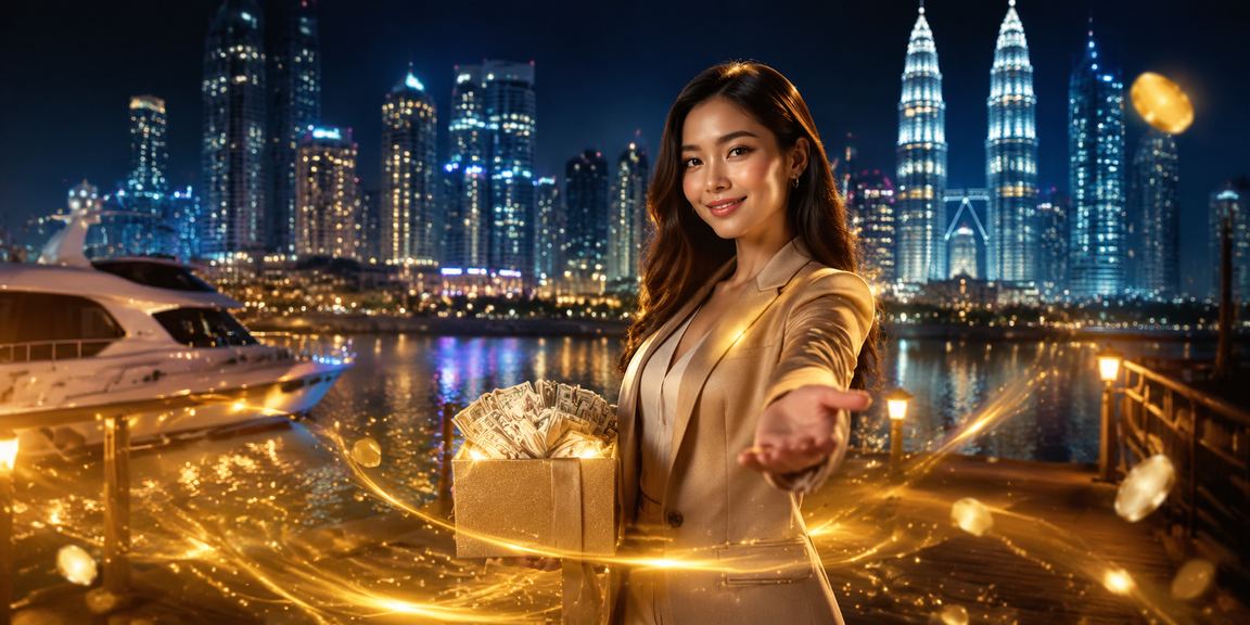 Hiburan kasino gaya Malaysia moden di Kuala Lumpur waktu malam