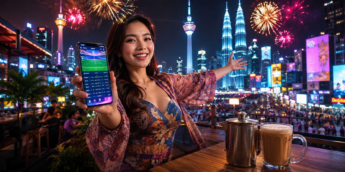 Kasino mudah alih gaya Malaysia moden di Kuala Lumpur malam hari