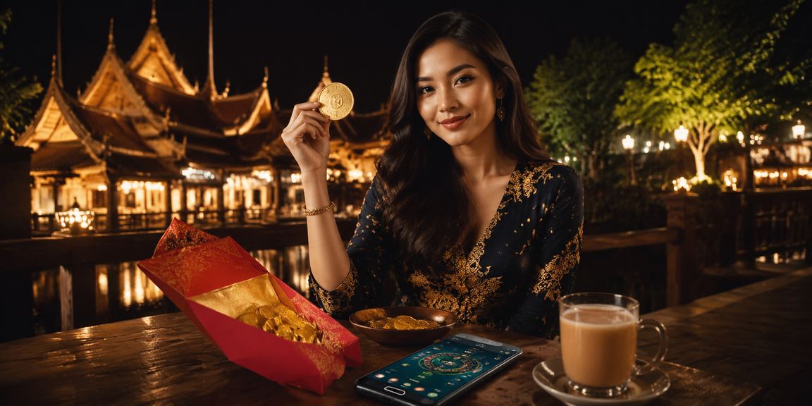 Sampul merah bonus gaya Melayu moden di Sarawak — simbolik perlindungan data pengguna